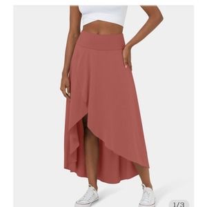 HALARA Women's Asymmetrical Skort in Dusty Rose